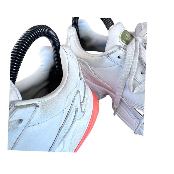 Adidas Originals Falcon Sneakers Athletic Chunky Shoes White/Orange Size 5 - Picture 6 of 7